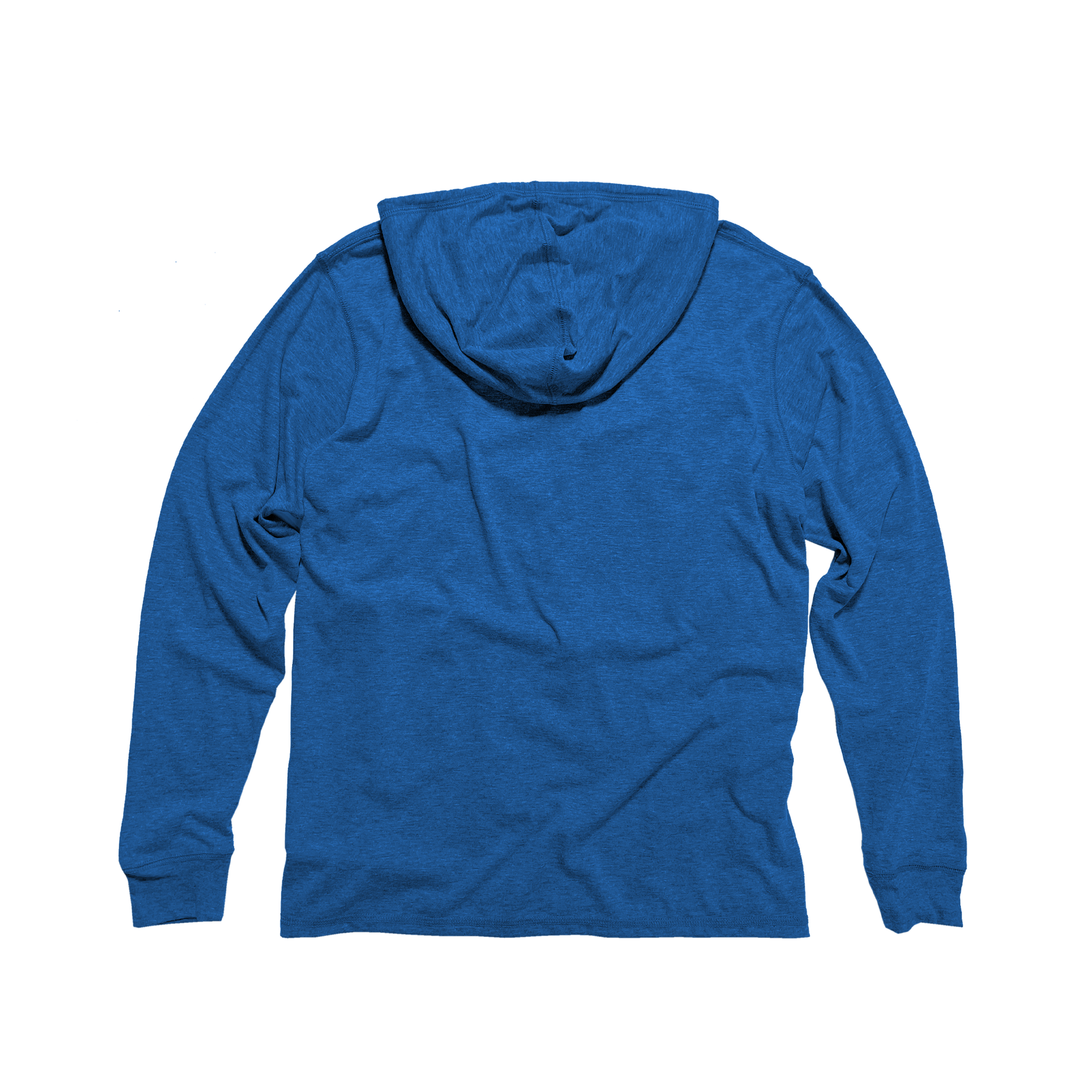 Unisex Hooded Long Sleeve Triblend Tee: Navy / XL