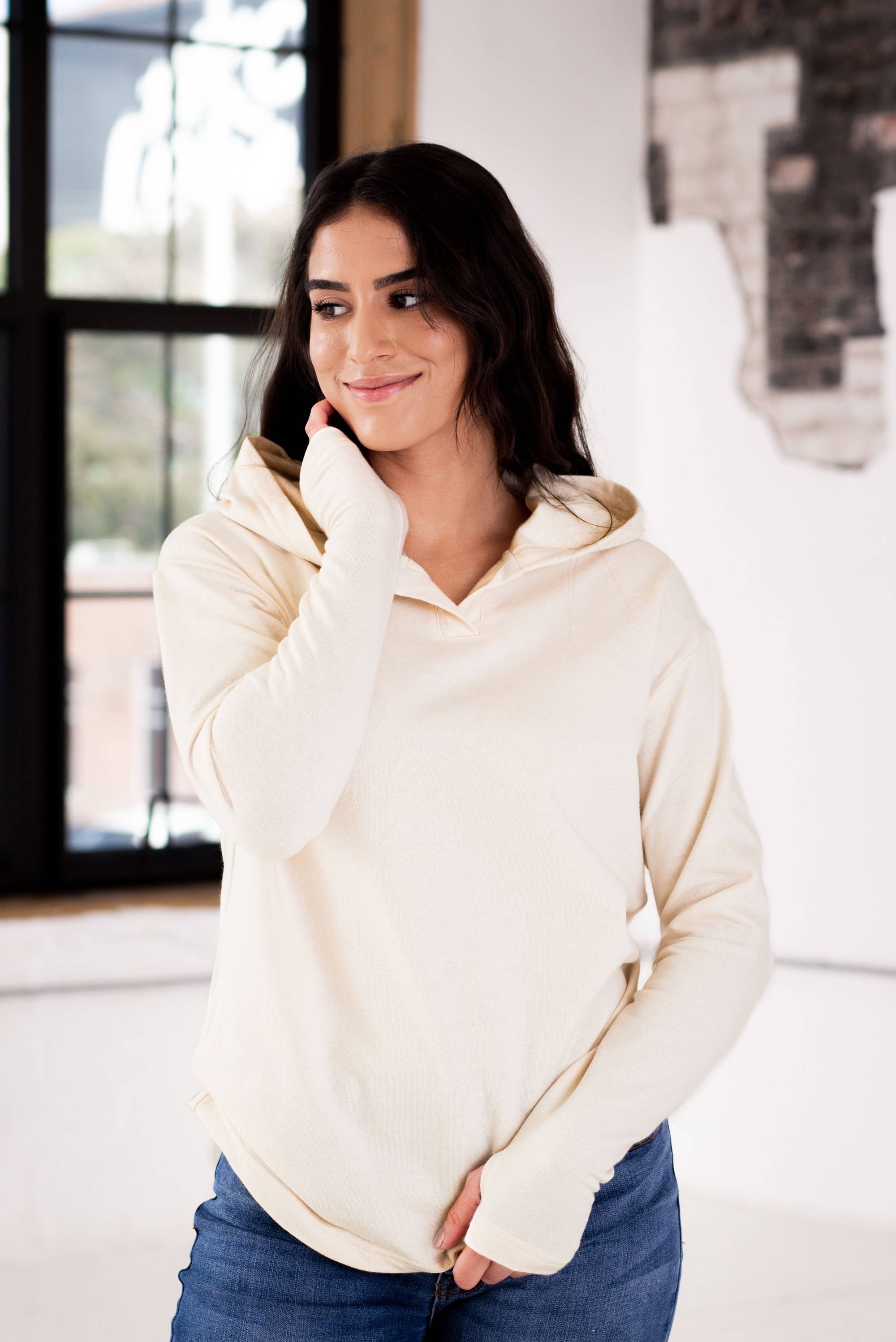 Ivory Get Outside Washington Island Ladies Weekender Hoodie