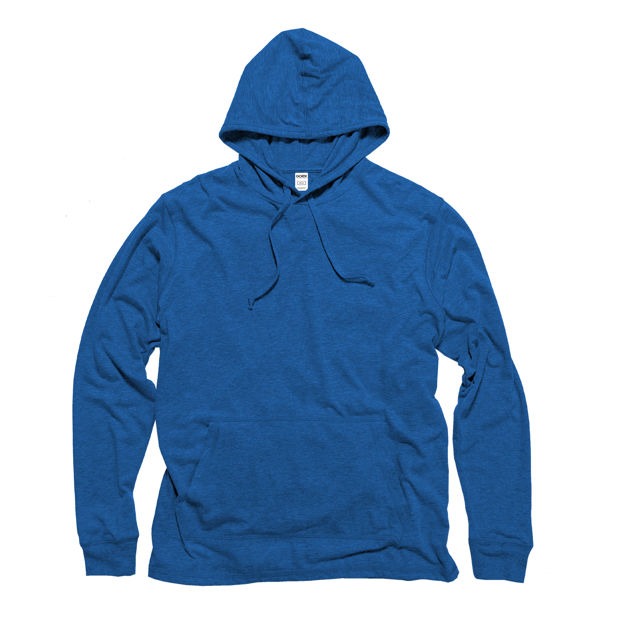 Unisex Hooded Long Sleeve Triblend Tee: Navy / LG