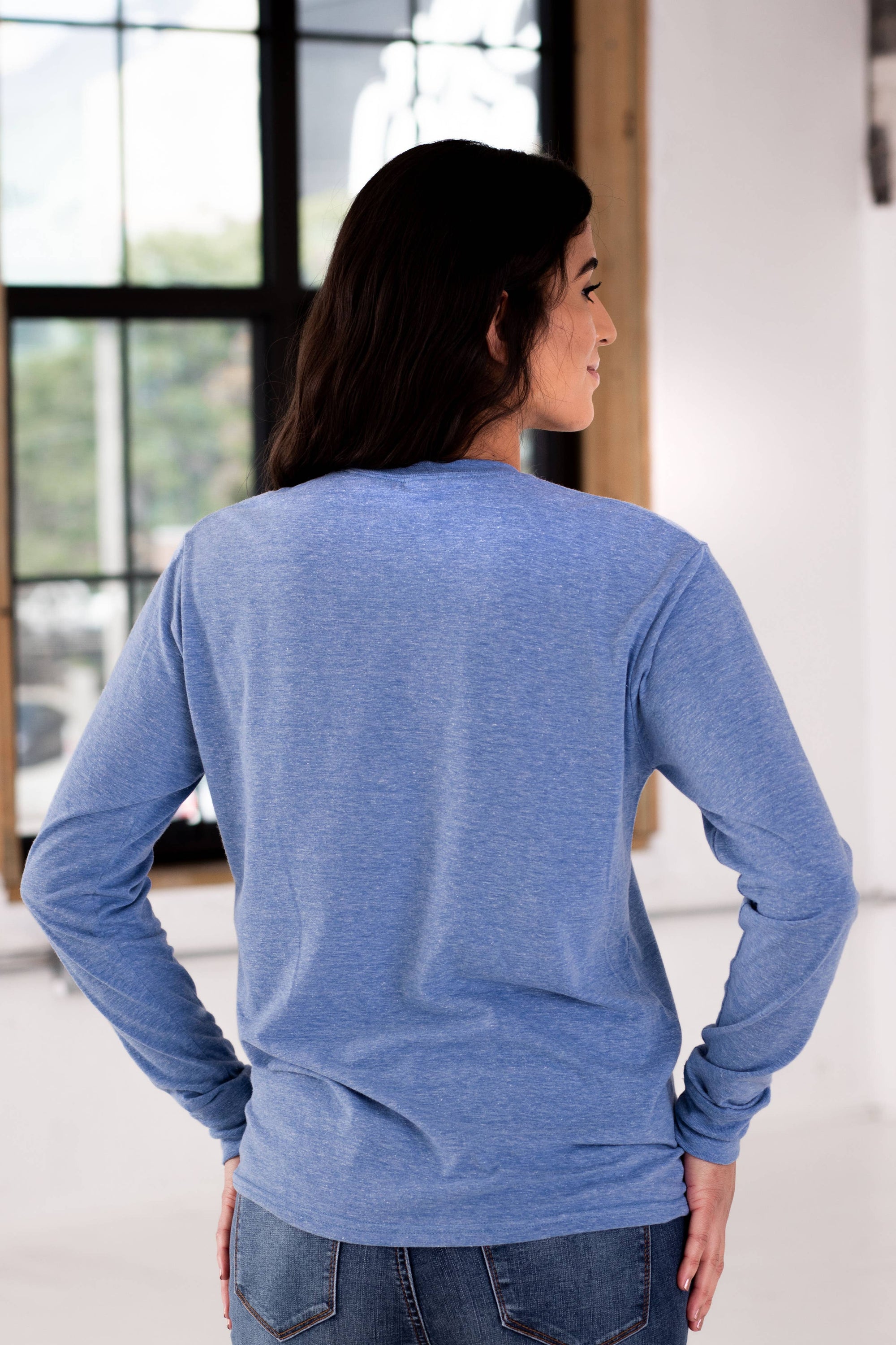Unisex Triblend Long Sleeve Tee wander charcoal