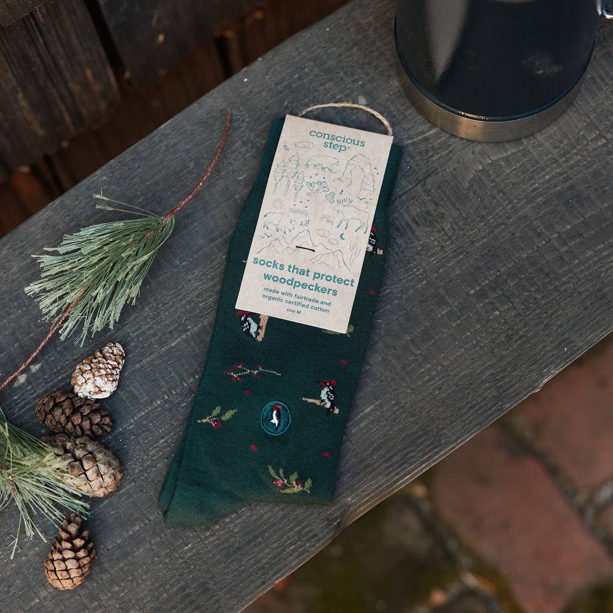 Socks that Protect Woodpeckers