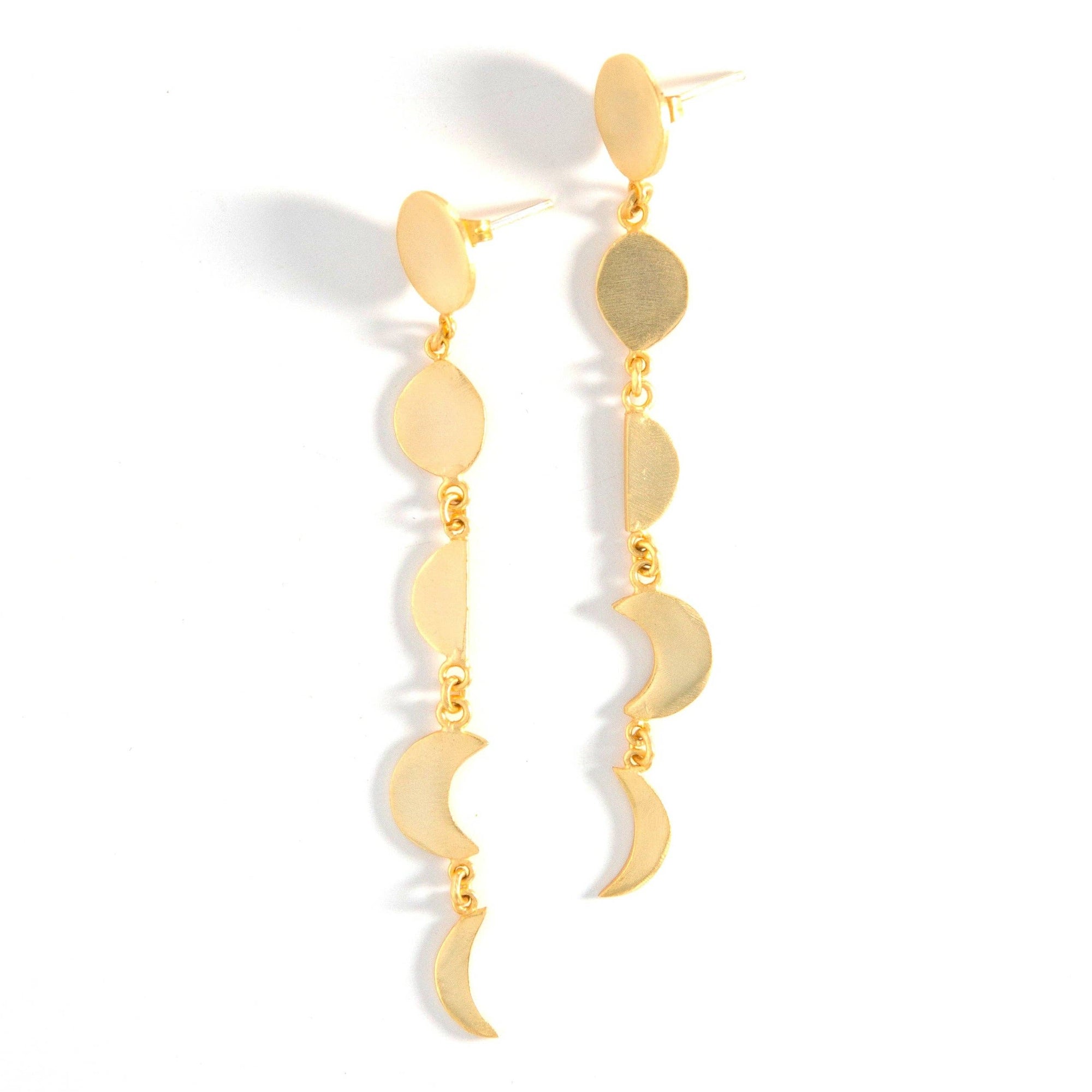 Dusk til Dawn Moon Dangle Earrings