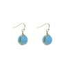 Marbled Glass Drop Earrings (Turquoise)