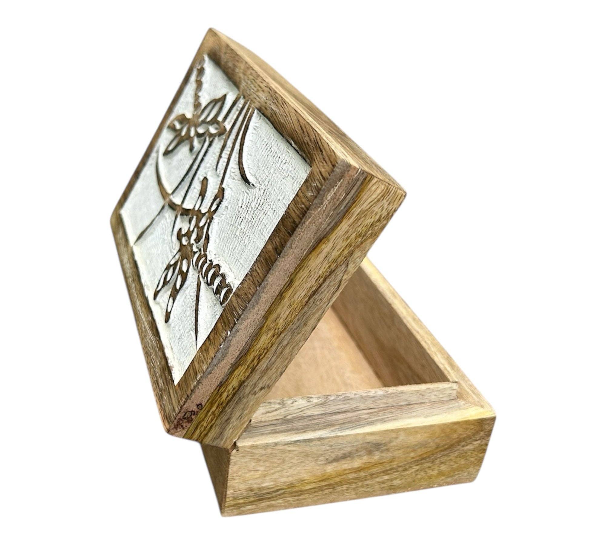 Dragonfly Box White Washed