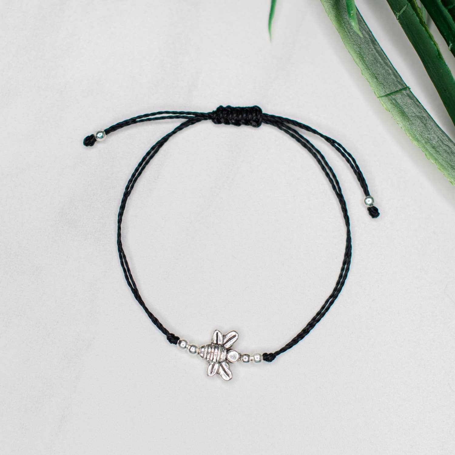 Bee String Charm Bracelet