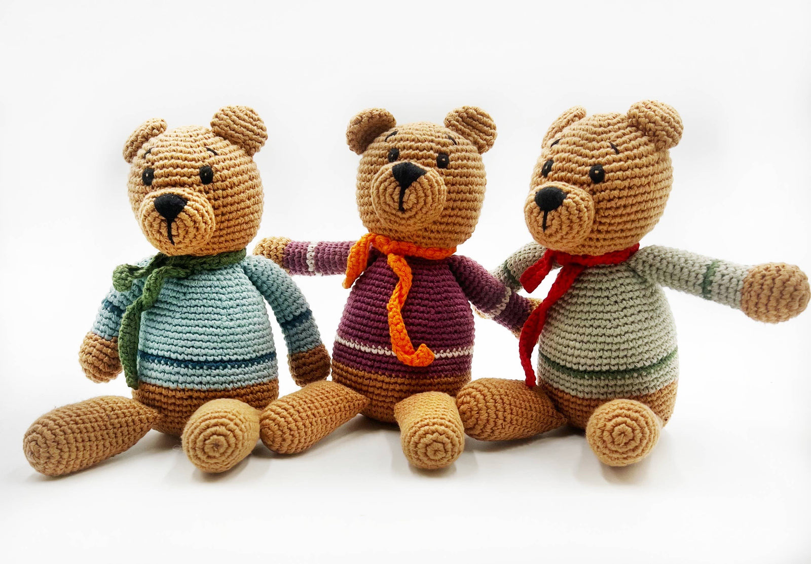 Handcrafted Velvety Boho Teddy Bears – Teal, Blue & Purple