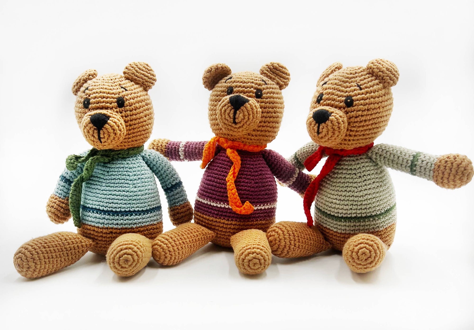 Handcrafted Velvety Boho Teddy Bears – Teal, Blue &amp; Purple