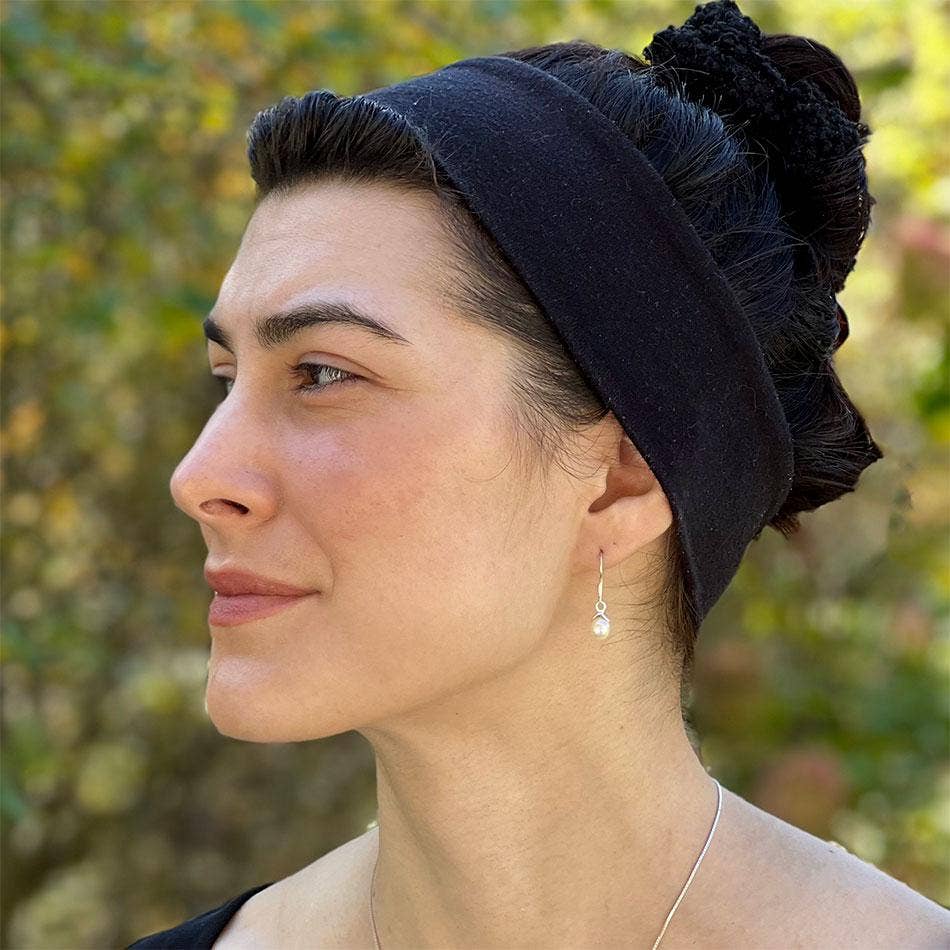 Acorn Pearl Earrings - Sterling Silver, Indonesia