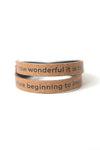 No Need to Wait Leather Wrap Bracelet
