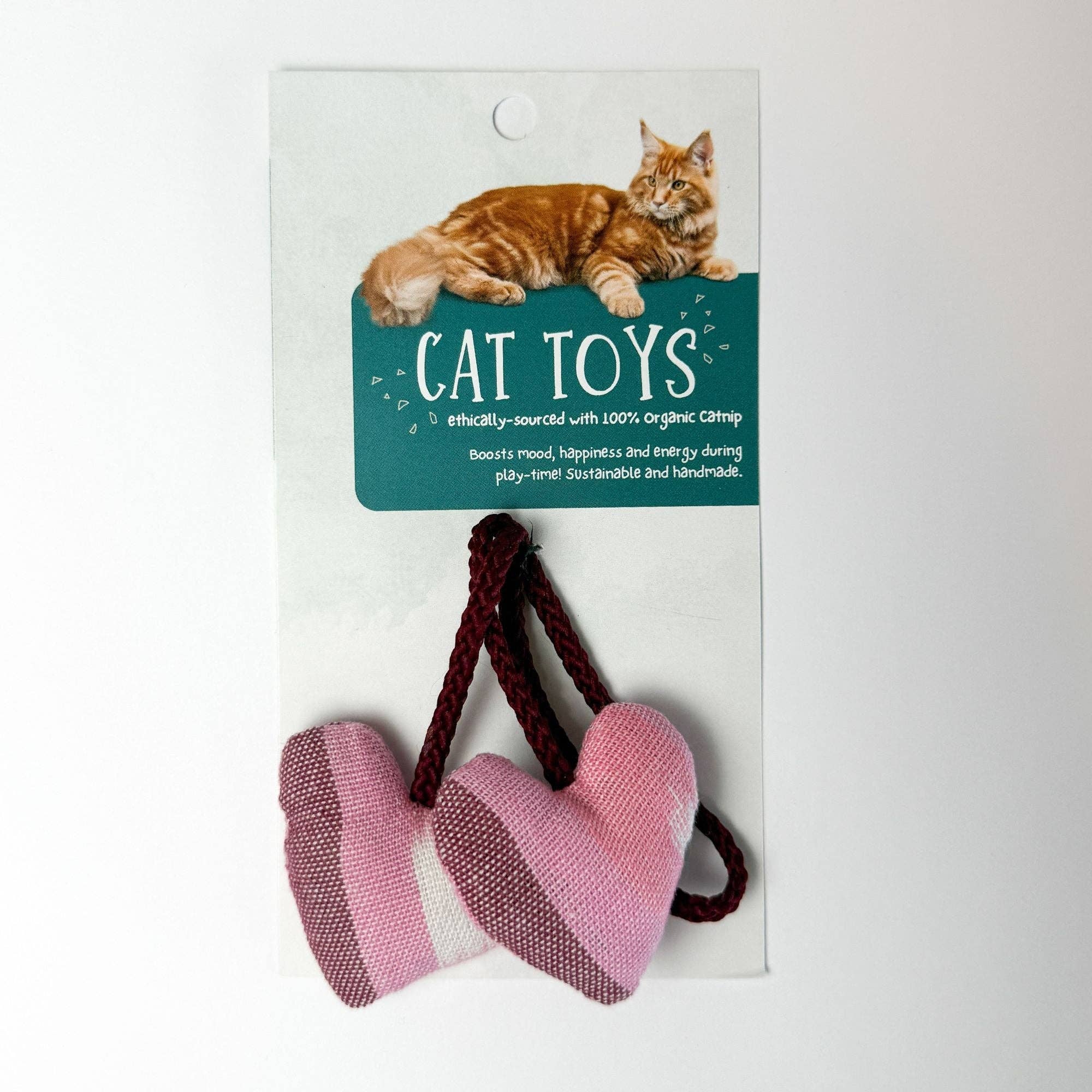 Organic Catnip Double Heart Cat Toy