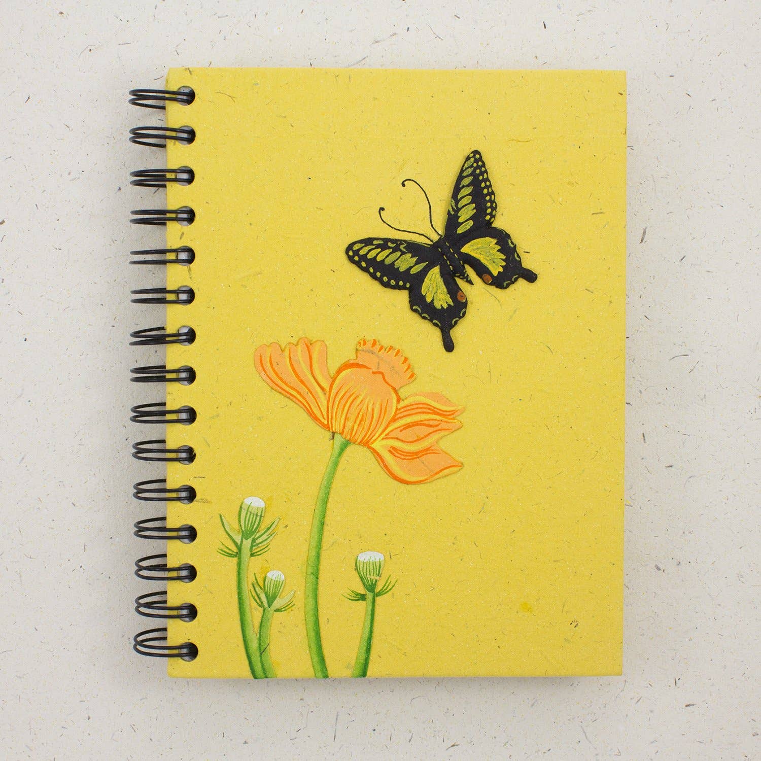 Large Notebook Butterfly Yellow