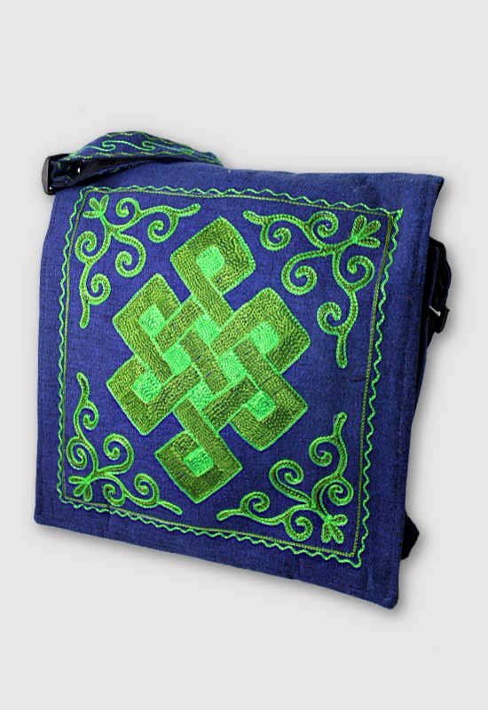 Handcrafted, Cotton Embroidered Mandala Crossbody Flap Bag