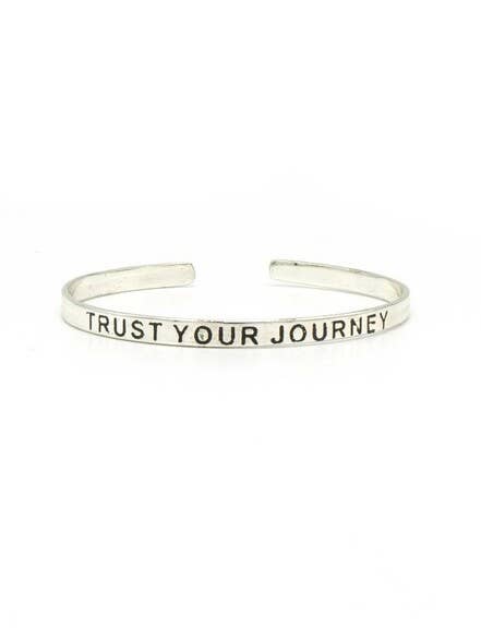 Trust Your Journey Cuff - Silver