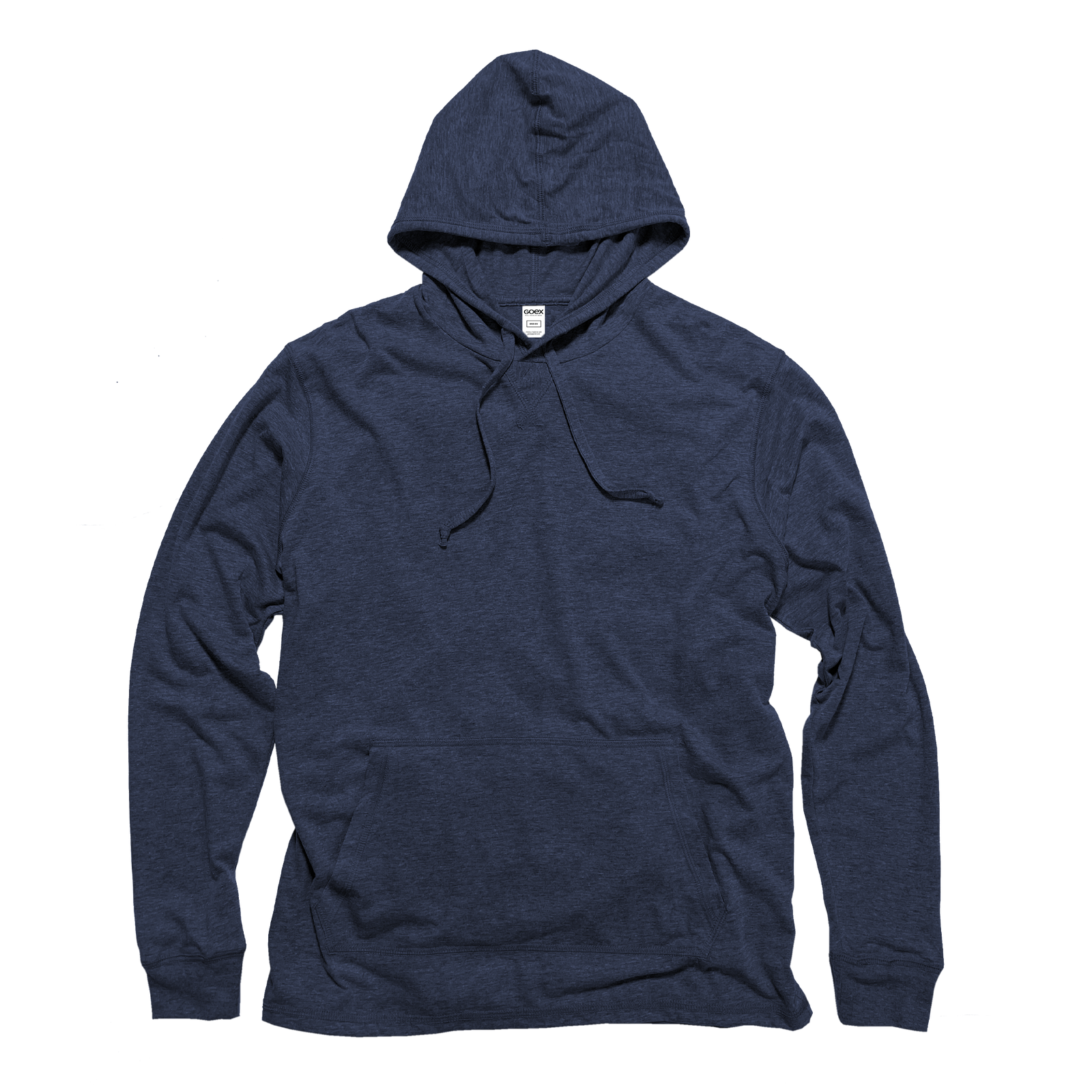 Unisex Hooded Long Sleeve Triblend Tee: Navy / XS