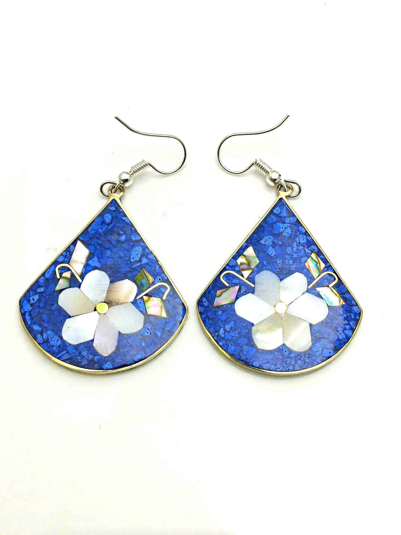 Widest Variety of Mexican Mosaic Inlaid Handcrafted Earrings