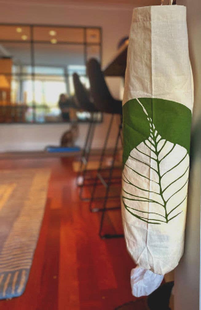 Handcrafted Cotton Silk Screen Plastic Bag Dispenser