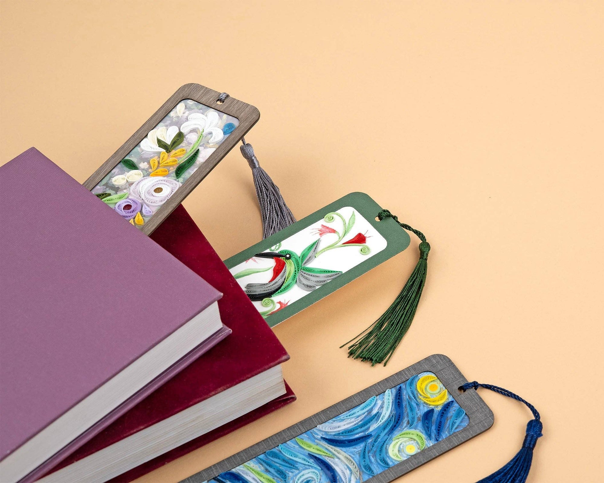 Handmade Quilled Paper Starry Night (Van Gogh Inspired) Bookmark