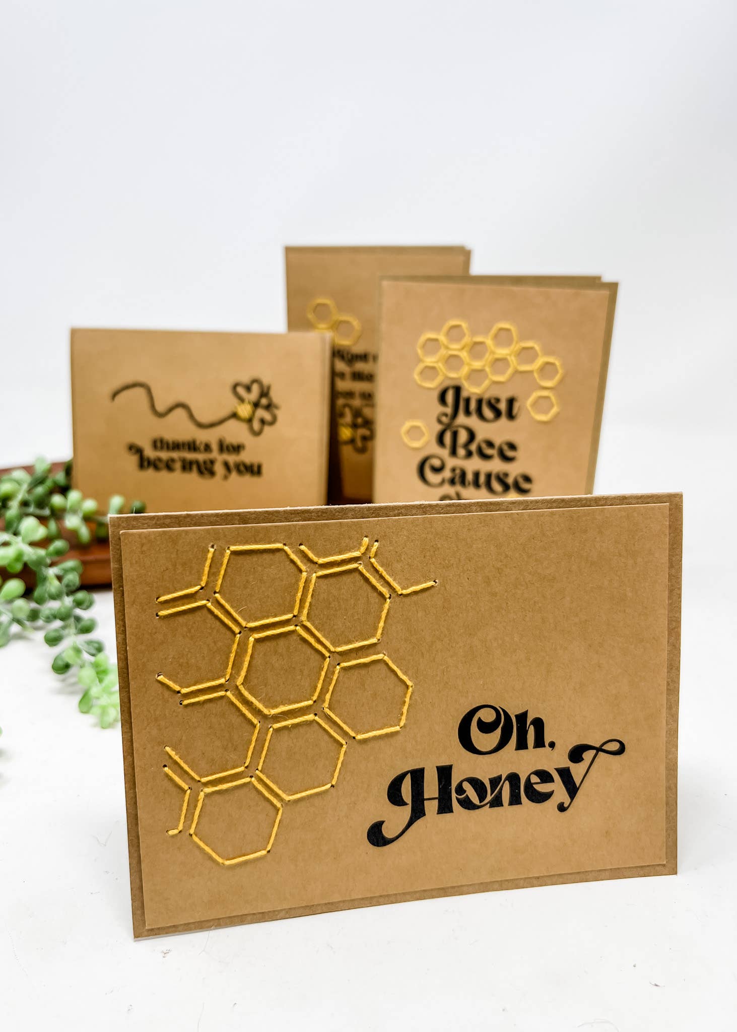 Oh Honey Greeting Cards || Assorted Variety || Set of 4