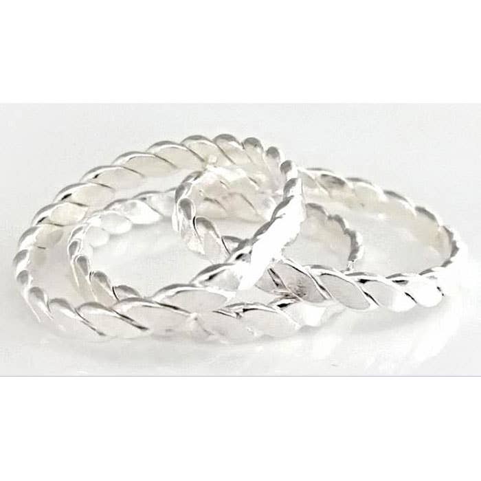Braided Silver Rings
