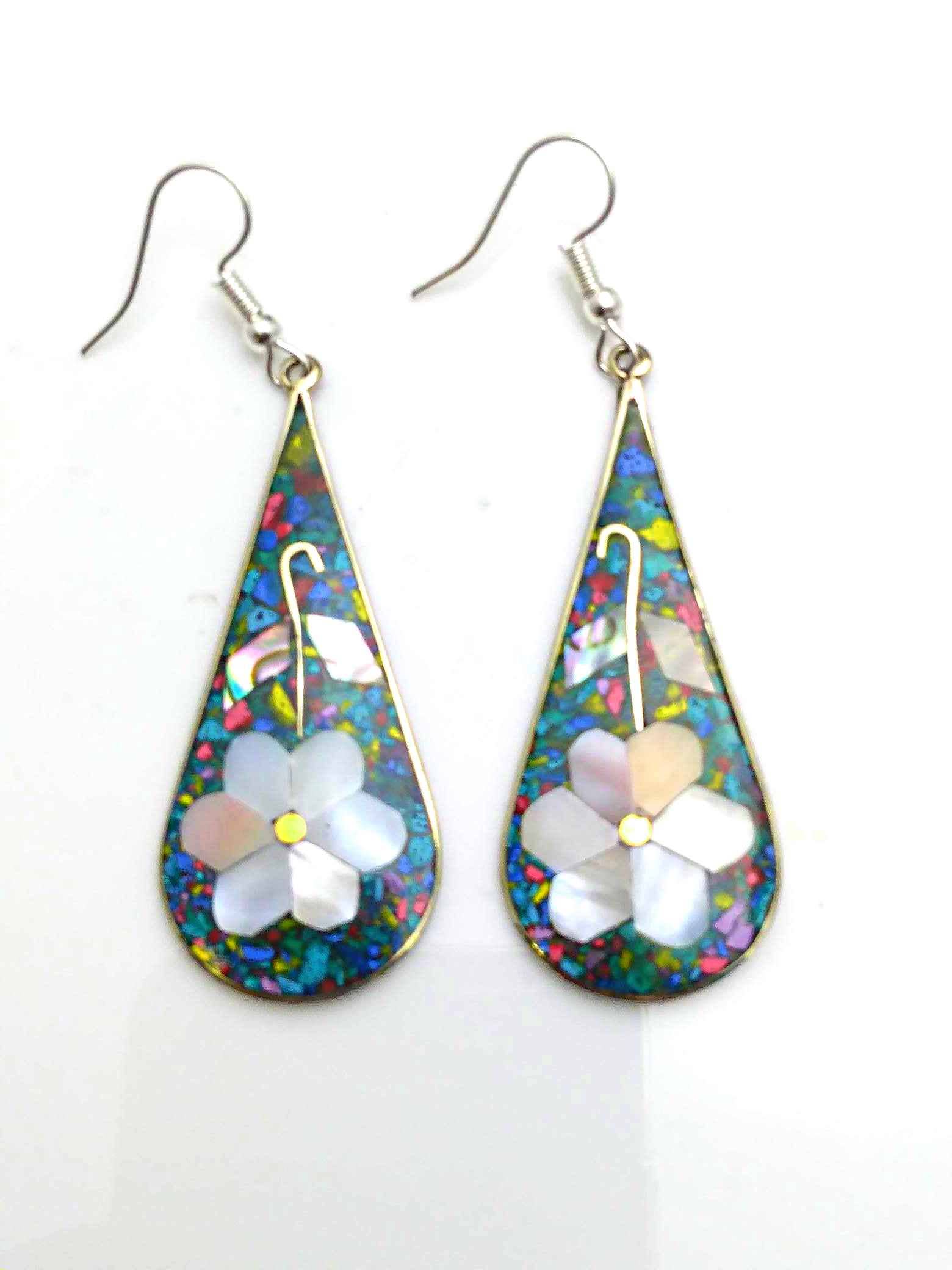 Widest Variety of Mexican Mosaic Inlaid Handcrafted Earrings
