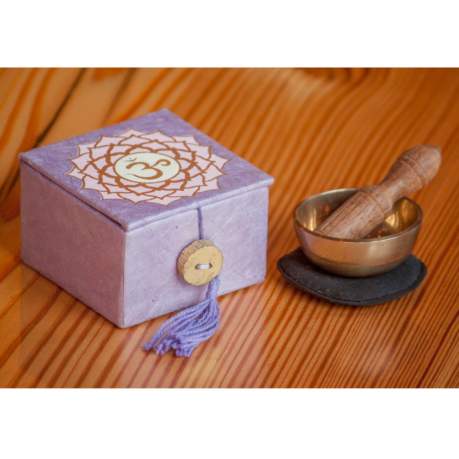 2" Crown Chakra Mini Meditation Bowl Box