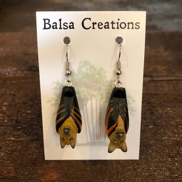 Bat Balsa Earrings (IS)