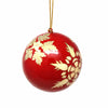 Handpainted Ornaments, Gold Snowflakes - Pack of 3