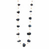Floating Stone &amp; Maasai Bead Necklace, Navy