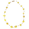 Floating Stone &amp; Maasai Bead Necklace, Yellow