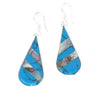 Abalone &amp; Turquoise Striped Teardrop Earrings