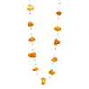 Floating Stone &amp; Maasai Bead Necklace, Pumpkin Spice