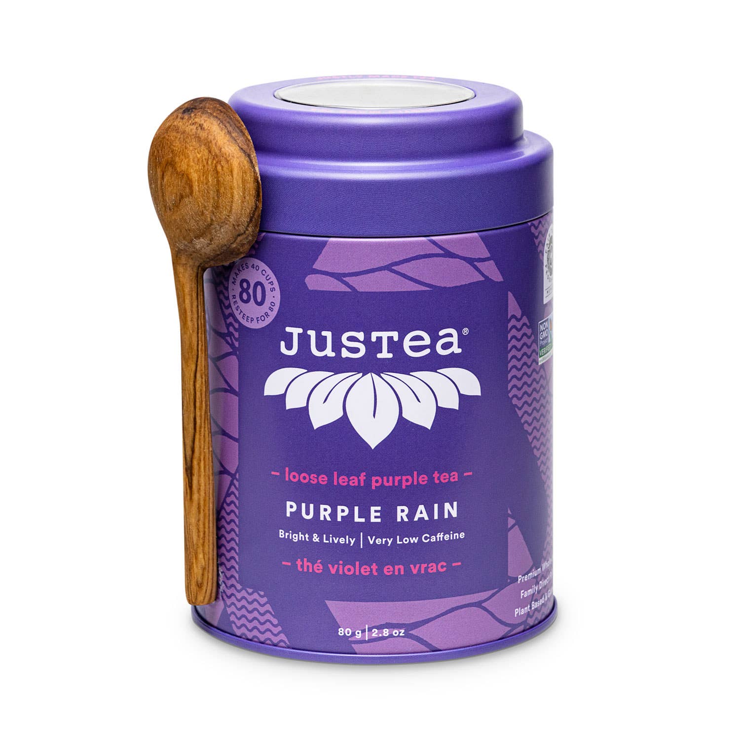 Purple Rain Tin with Spoon - Organic, Fair-Trade, Purple Tea