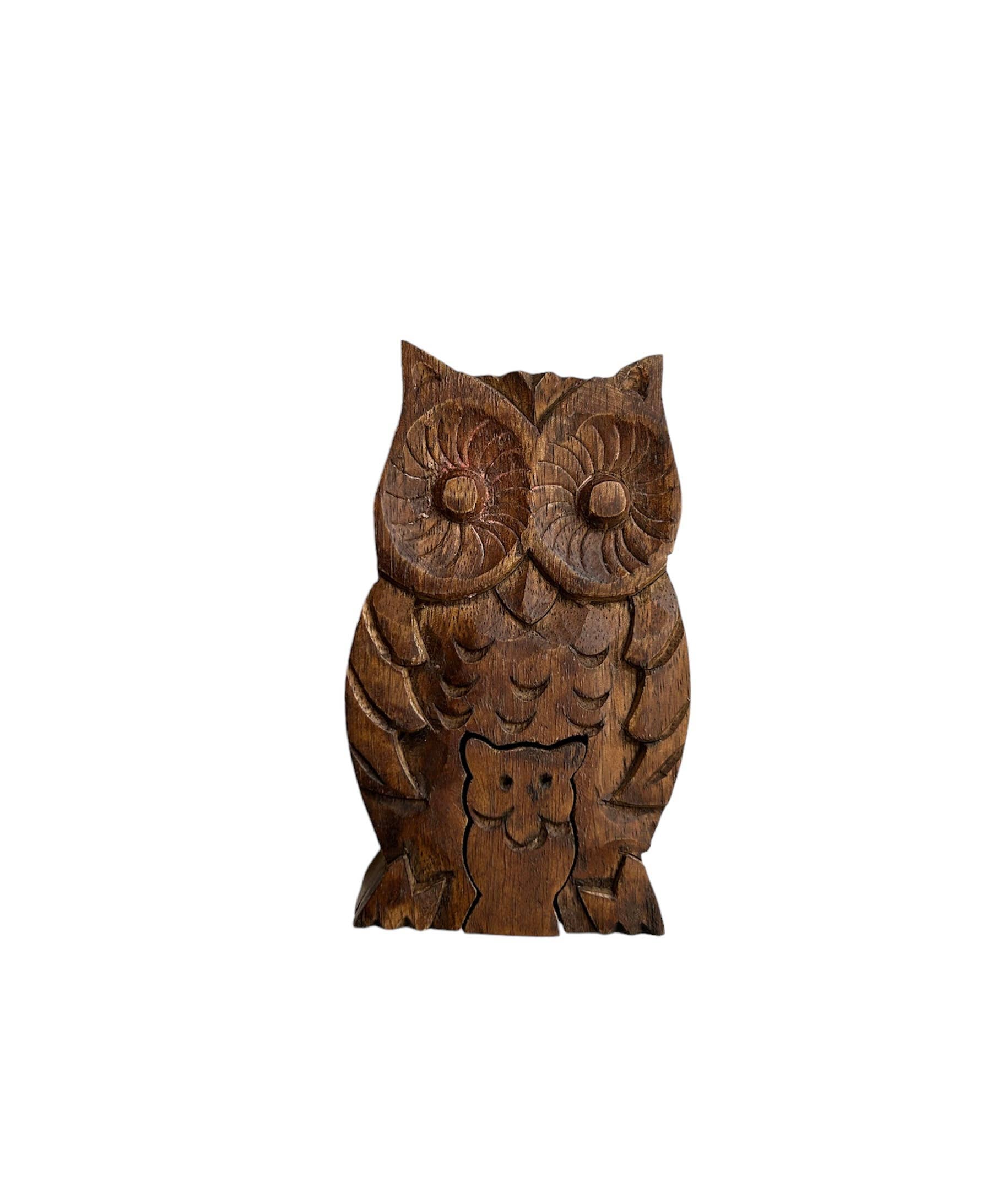Owl With Baby Puzzle Box