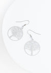 Tree of Hope Earrings in Silver