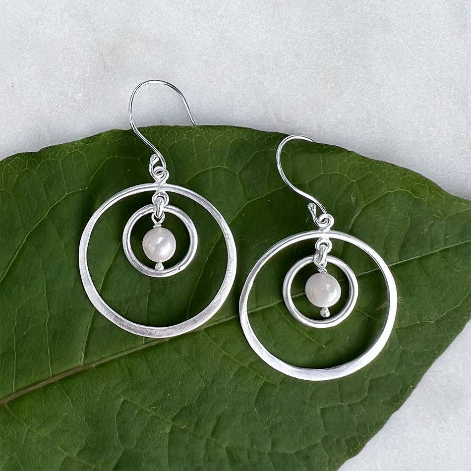 In Orbit Earrings - Sterling Silver, Indonesia