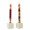 Tall Hand Painted Candles - Pair - Halisi Design - Nobunto