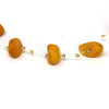 Floating Stone &amp; Maasai Bead Necklace, Pumpkin Spice