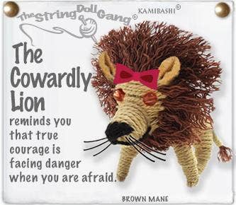 The Cowardly Lion String Doll Keychain