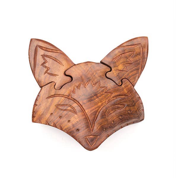 Fox Puzzle Box, wood from India