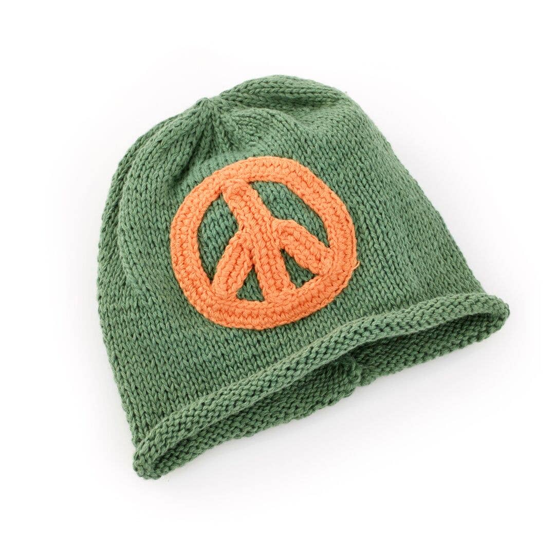 Khaki Peace Hat