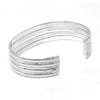 Alpaca Silver Overlay Cuff Bracelet - Four Bar Design