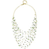 Green Tone Gemstones Necklace on Silk Thread - Reena Kaffir Lime (S)