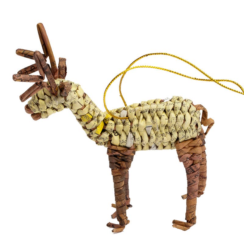 Upcycled Reindeer Ornament