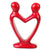 Handcrafted Soapstone Lover's Heart Sculpture in Red - Smolart