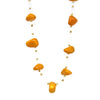 Floating Stone &amp; Maasai Bead Necklace, Pumpkin Spice