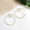 Double Hoop Posts - Gold