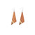 Asymmetric Tri-Tone Wood Triangle Earrings