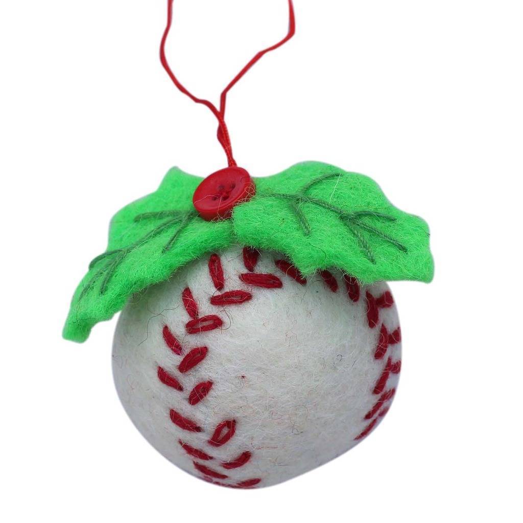 Baseball Felt Ornament - Global Groove (H)