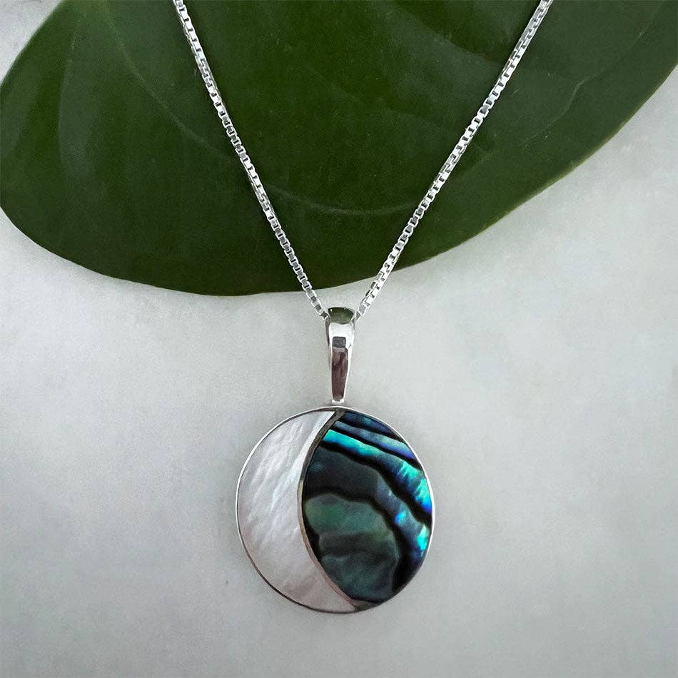 Crescent Moon Necklace Sterling Silver, Indonesia