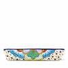Handmade Pottery 9&quot; Divided Platter, Dots &amp; Flowers - Encantada